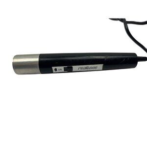 Realtone Black & Silver Plug-In Microphone With On/Off Switch 68m